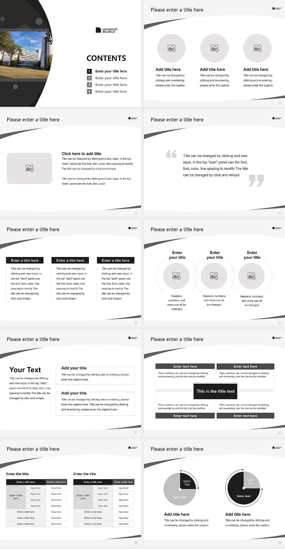 Bielefeld University Course/Courseware Creation PPT Template4:3 ratio PPT effect preview image2
