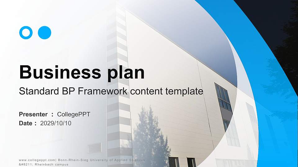 Bonn-Rhein-Sieg University of Applied Sciences – Rheinbach campus Competition/Entrepreneurship Contest PPT Template16:9 ratio PPT effect preview image