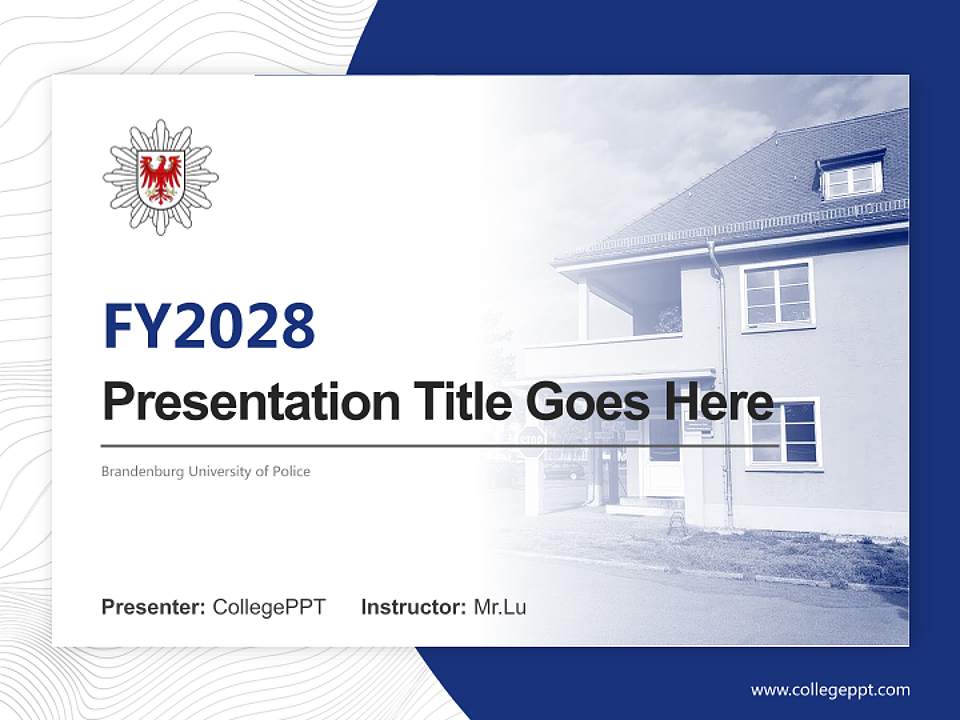 Brandenburg University of Police Academic Presentation/Research Findings Report PPT Template4:3 ratio PPT effect preview image5
