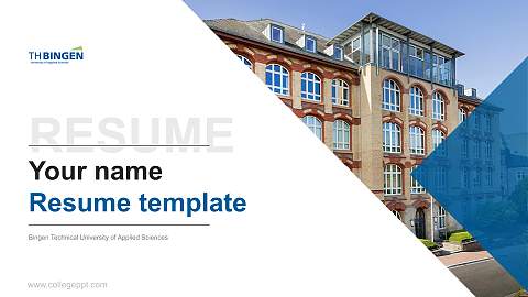 Bingen Technical University of Applied Sciences Resume PPT Template
