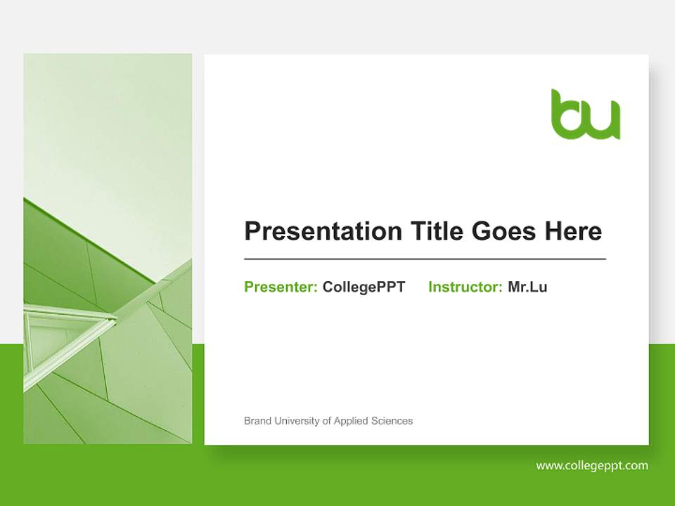 Brand University of Applied Sciences General PPT Template4:3 ratio PPT effect preview image6