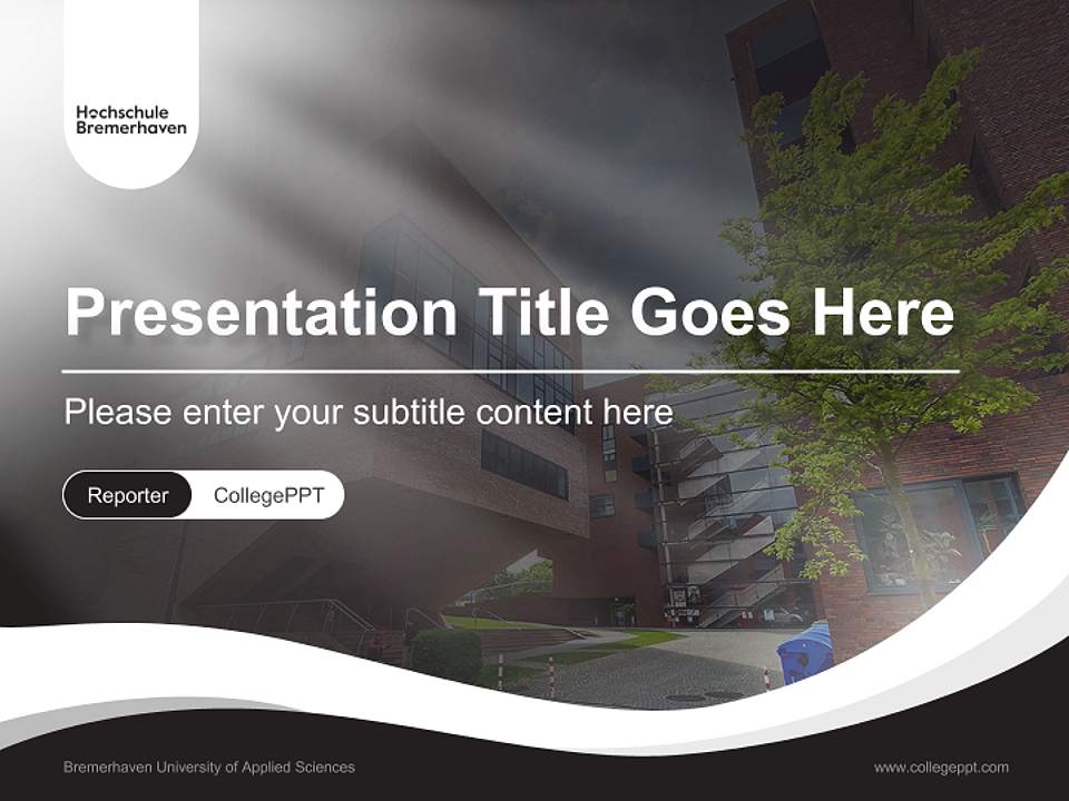 Bremerhaven University of Applied Sciences Lecture Sharing and Networking Event PPT Template4:3 ratio PPT effect preview image4