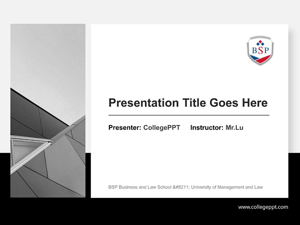 BSP Business and Law School – University of Management and Law General PPT Template4:3 ratio PPT effect preview image6