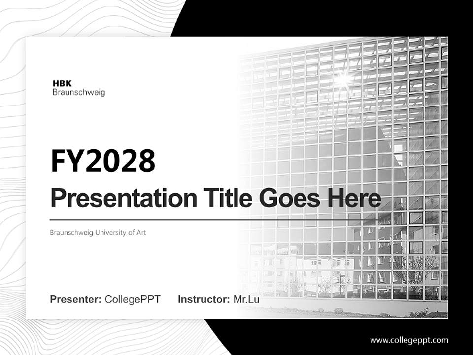 Braunschweig University of Art Academic Presentation/Research Findings Report PPT Template4:3 ratio PPT effect preview image5