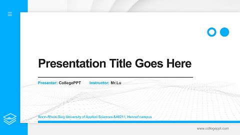 Bonn-Rhein-Sieg University of Applied Sciences – Hennef campus Thesis Proposal/Graduation Defense PPT Template