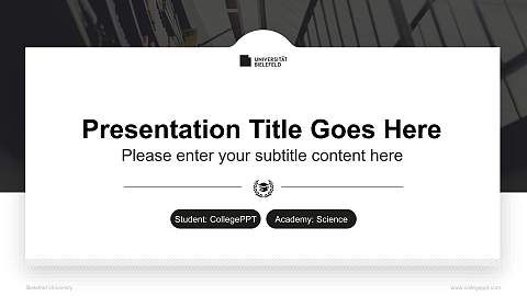 Bielefeld University National Scholarship Defense PPT Template