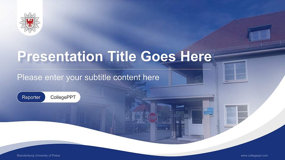 Brandenburg University of Police Lecture Sharing and Networking Event PPT Template16:9 ratio PPT effect preview image