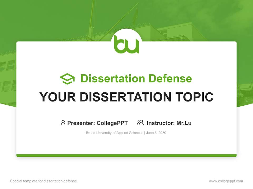 Brand University of Applied Sciences Graduation Thesis Defense PPT Template4:3 ratio PPT effect preview image7