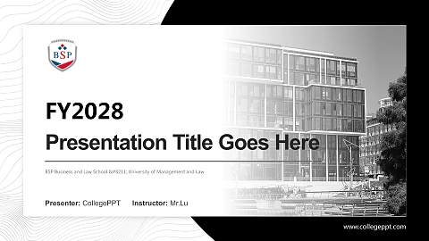 BSP Business and Law School – University of Management and Law Academic Presentation/Research Findings Report PPT Template