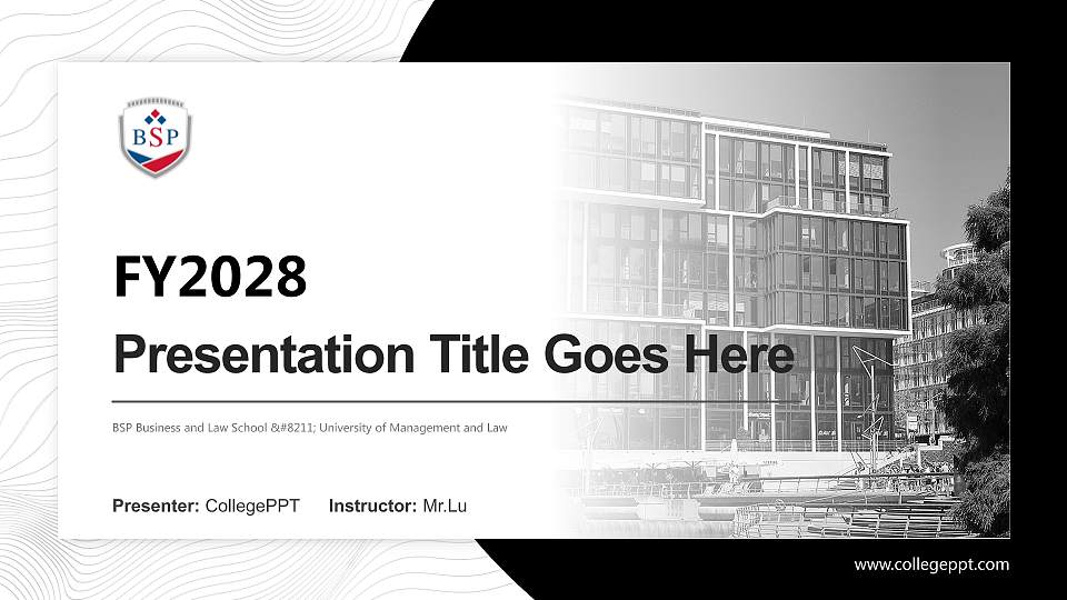 BSP Business and Law School – University of Management and Law Academic Presentation/Research Findings Report PPT Template16:9 ratio PPT effect preview image