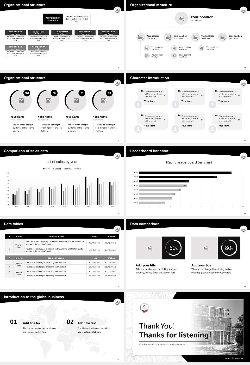 BSP Business and Law School – University of Management and Law Academic Presentation/Research Findings Report PPT Template16:9 ratio PPT effect preview image4