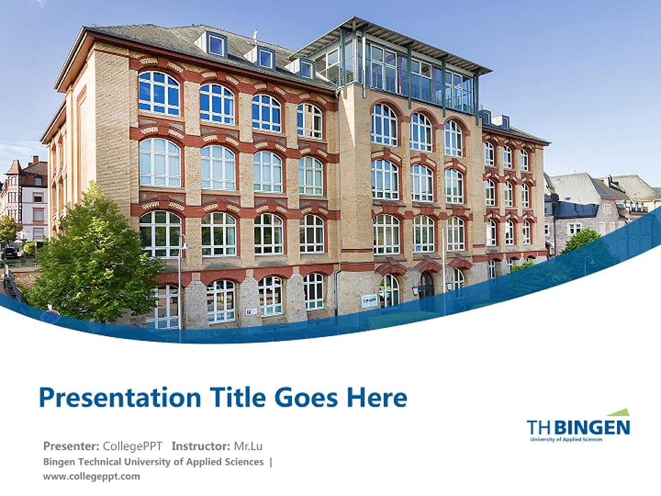 Bingen Technical University of Applied Sciences Course/Courseware Creation PPT Template4:3 ratio PPT effect preview image5