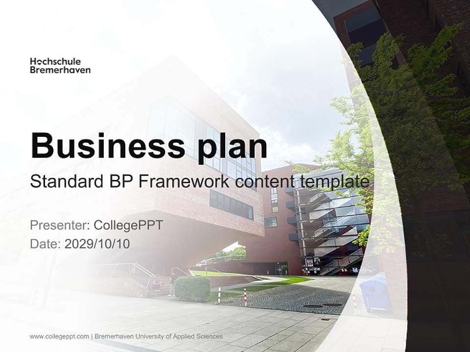 Bremerhaven University of Applied Sciences Competition/Entrepreneurship Contest PPT Template4:3 ratio PPT effect preview image9