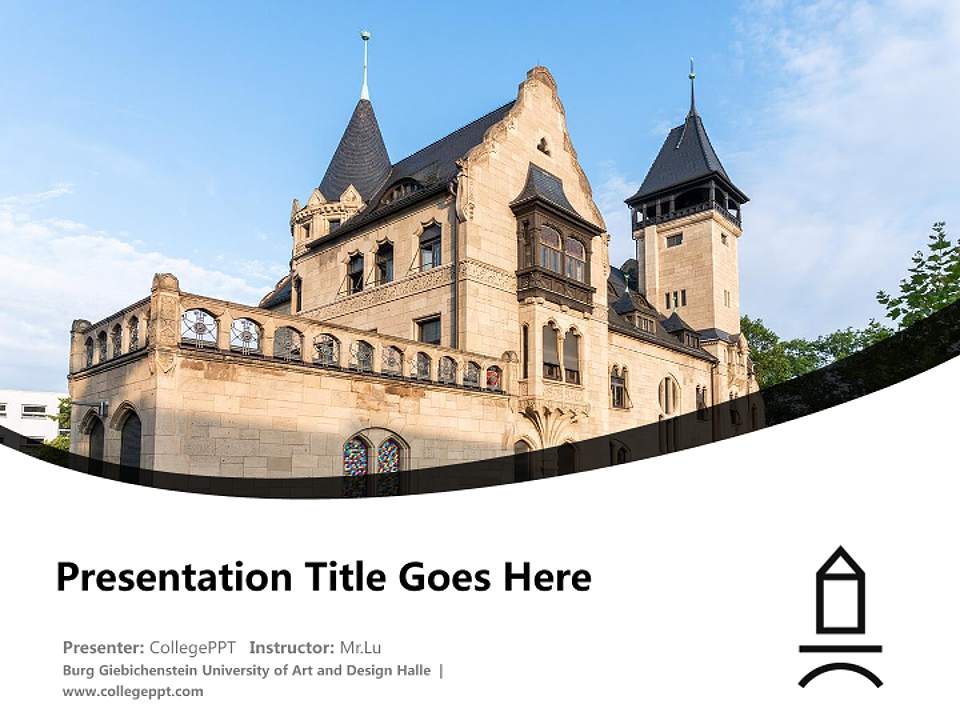 Burg Giebichenstein University of Art and Design Halle Course/Courseware Creation PPT Template4:3 ratio PPT effect preview image5