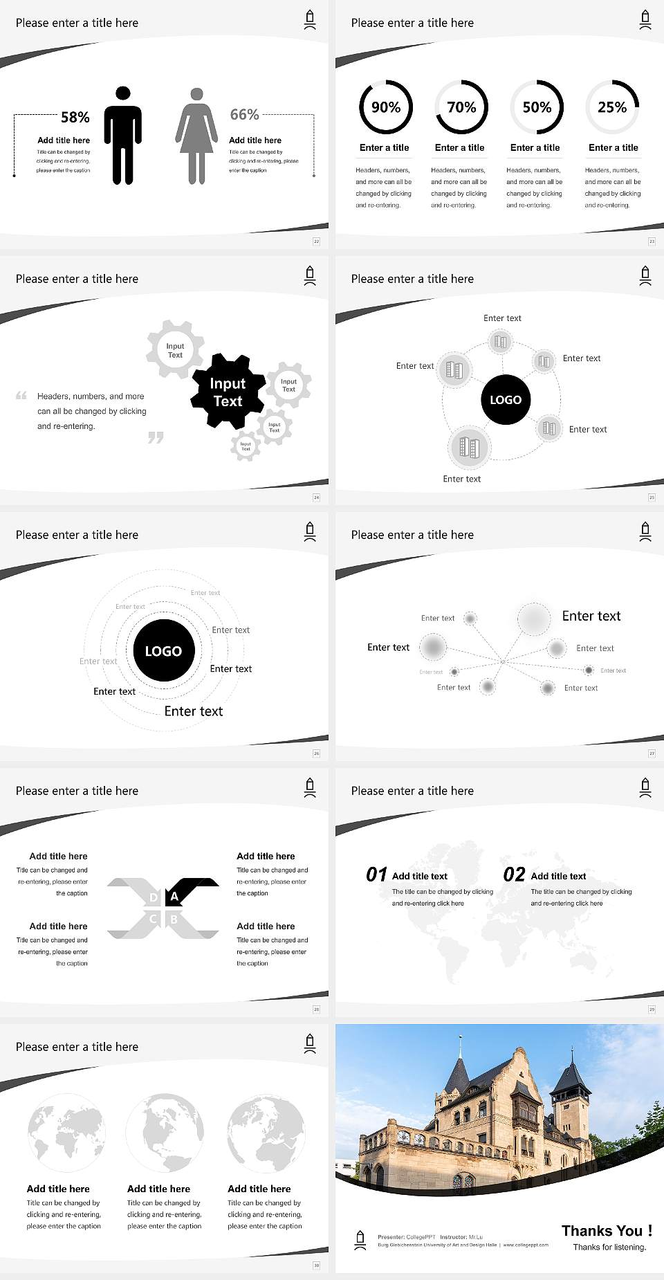 Burg Giebichenstein University of Art and Design Halle Course/Courseware Creation PPT Template4:3 ratio PPT effect preview image4