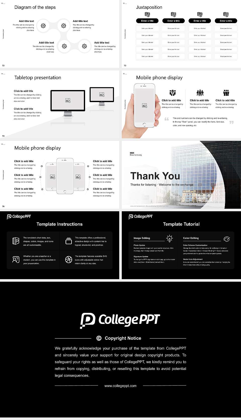 Braunschweig University of Art Competition/Entrepreneurship Contest PPT Template16:9 ratio PPT effect preview image9