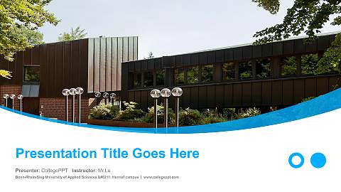 Bonn-Rhein-Sieg University of Applied Sciences – Hennef campus Course/Courseware Creation PPT Template