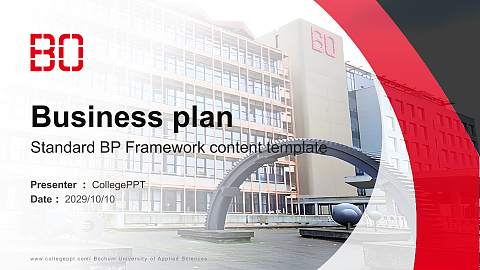 Bochum University of Applied Sciences Competition/Entrepreneurship Contest PPT Template