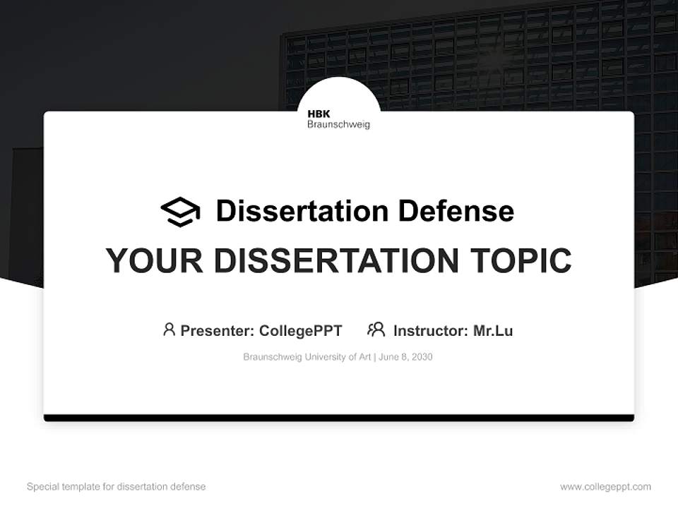 Braunschweig University of Art Graduation Thesis Defense PPT Template4:3 ratio PPT effect preview image7