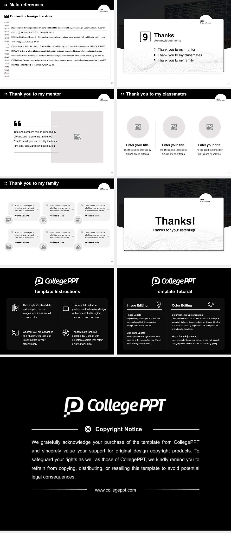Braunschweig University of Art Graduation Thesis Defense PPT Template4:3 ratio PPT effect preview image7
