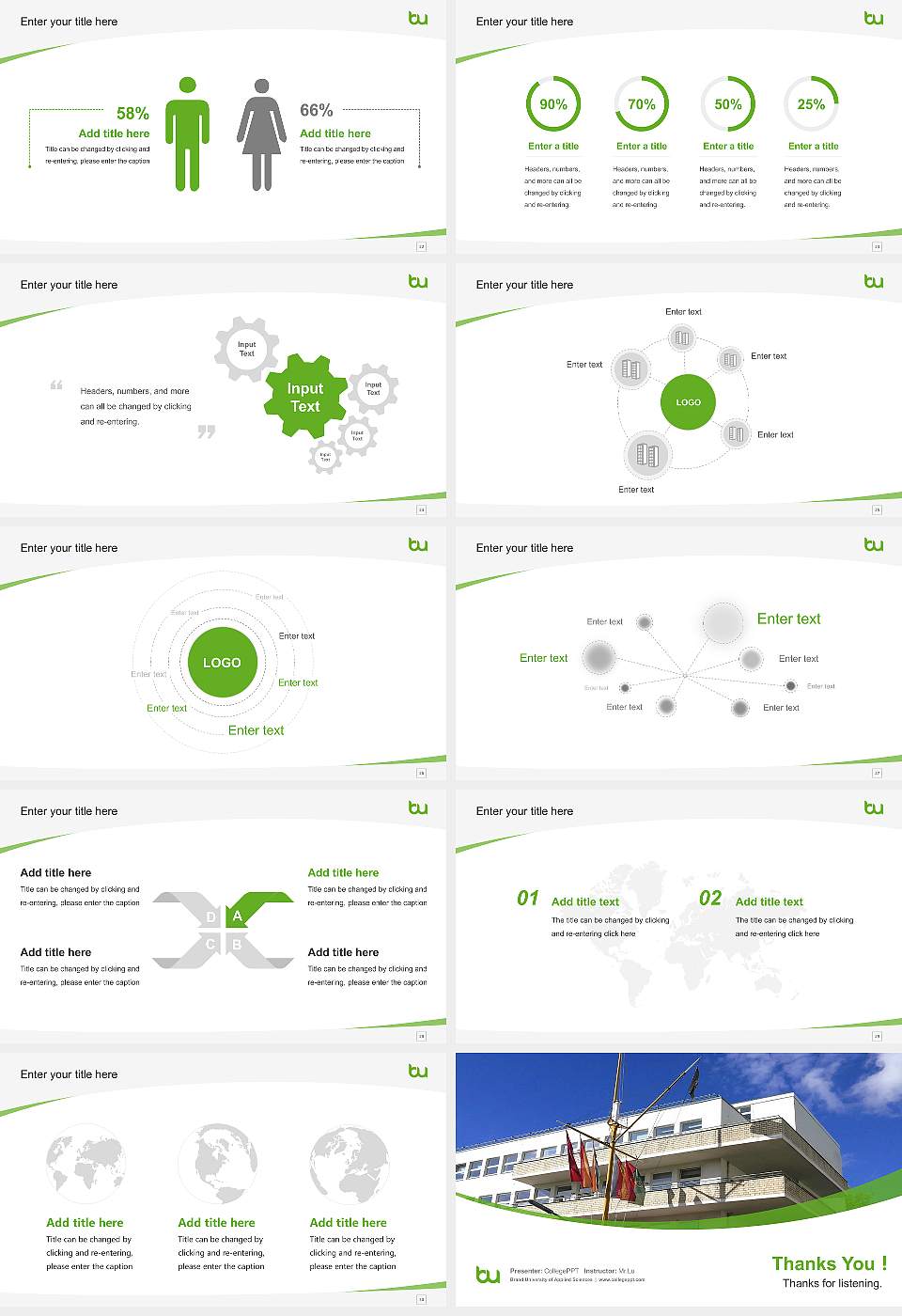 Brand University of Applied Sciences Course/Courseware Creation PPT Template16:9 ratio PPT effect preview image4