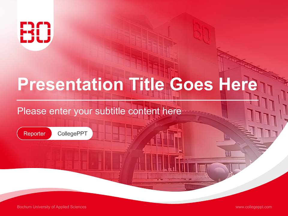 Bochum University of Applied Sciences Lecture Sharing and Networking Event PPT Template4:3 ratio PPT effect preview image4