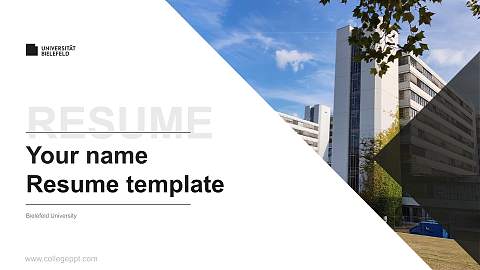 Bielefeld University Resume PPT Template