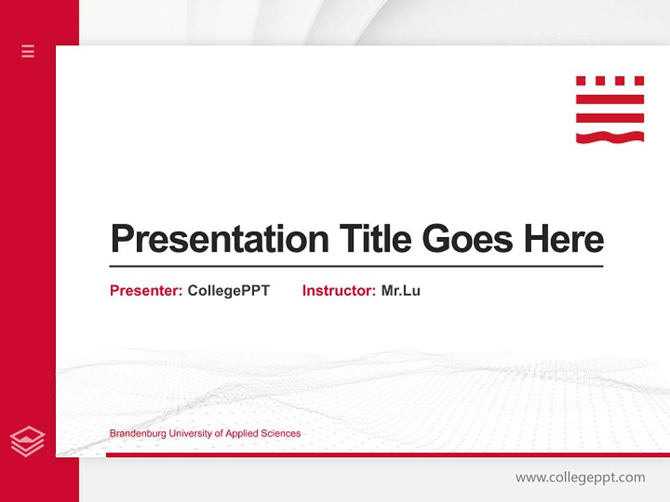 Brandenburg University of Applied Sciences Thesis Proposal/Graduation Defense PPT Template4:3 ratio PPT effect preview image5