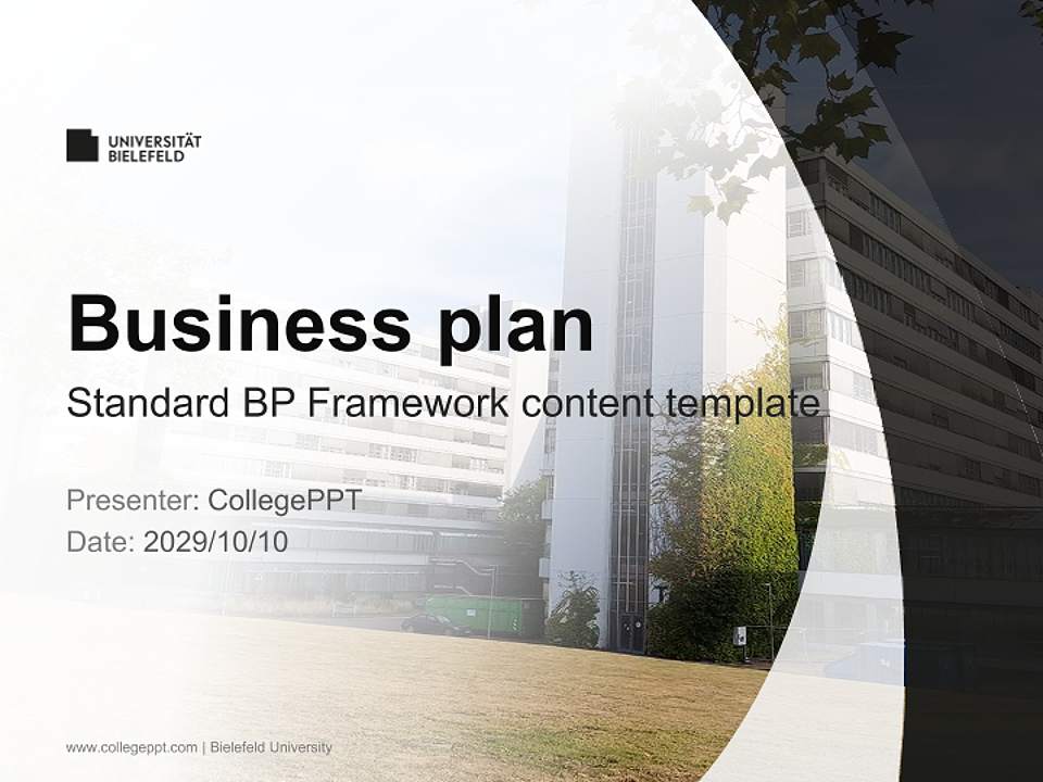 Bielefeld University Competition/Entrepreneurship Contest PPT Template4:3 ratio PPT effect preview image9
