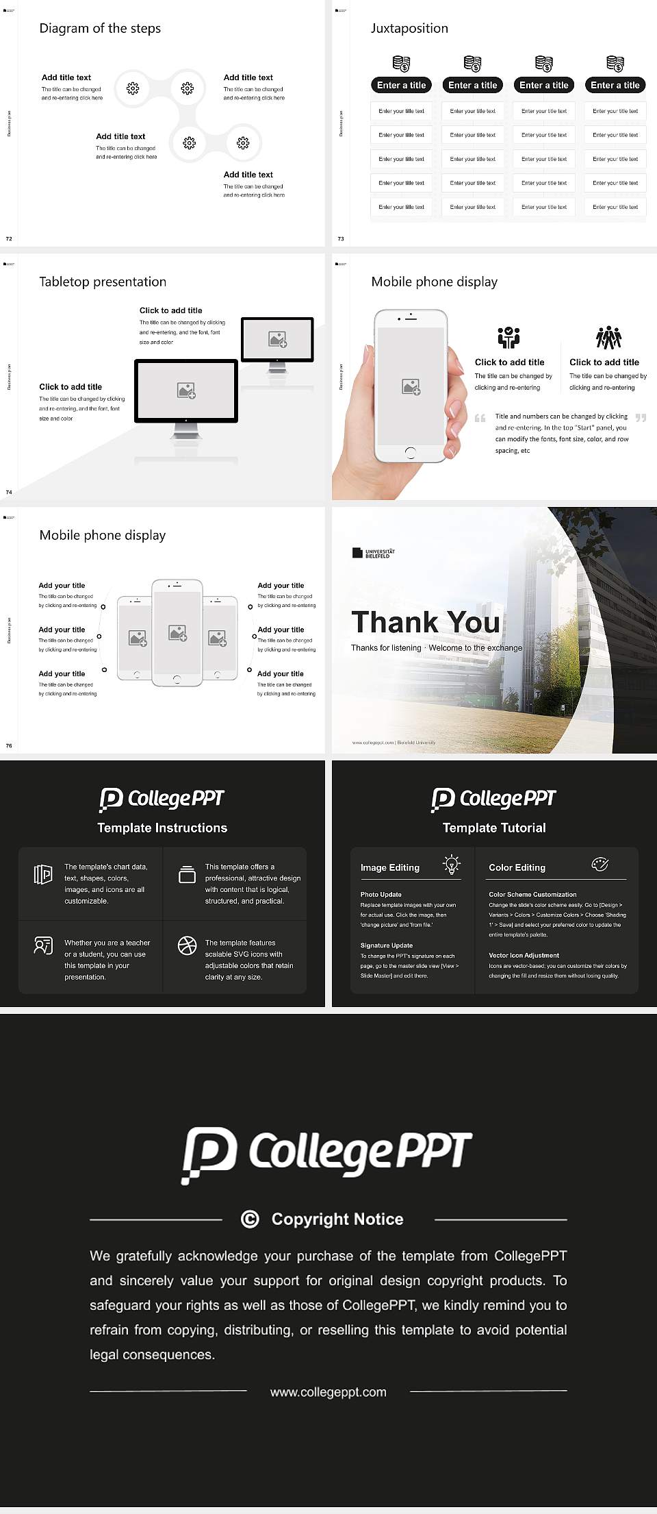 Bielefeld University Competition/Entrepreneurship Contest PPT Template4:3 ratio PPT effect preview image9