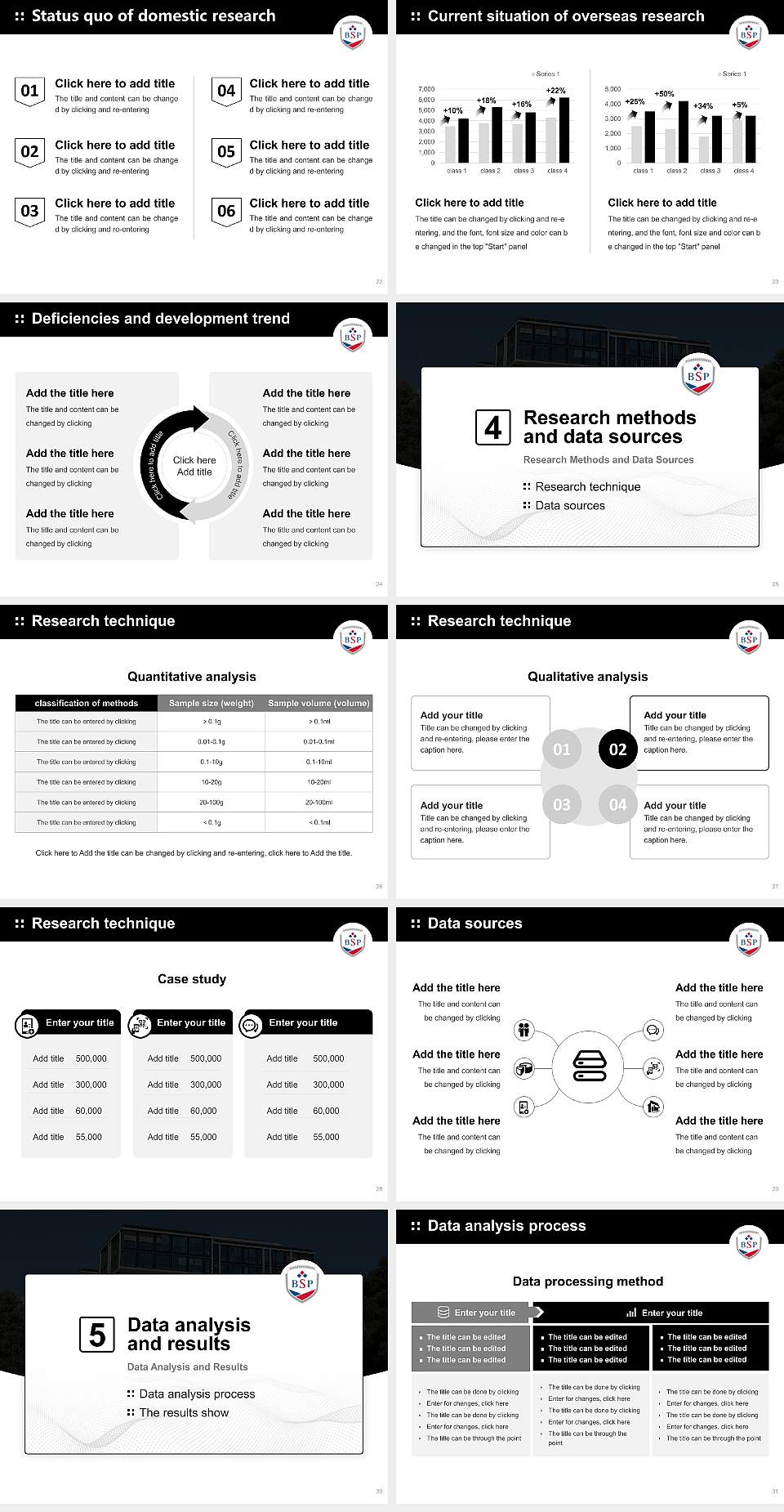 BSP Business and Law School – University of Management and Law Graduation Thesis Defense PPT Template4:3 ratio PPT effect preview image4