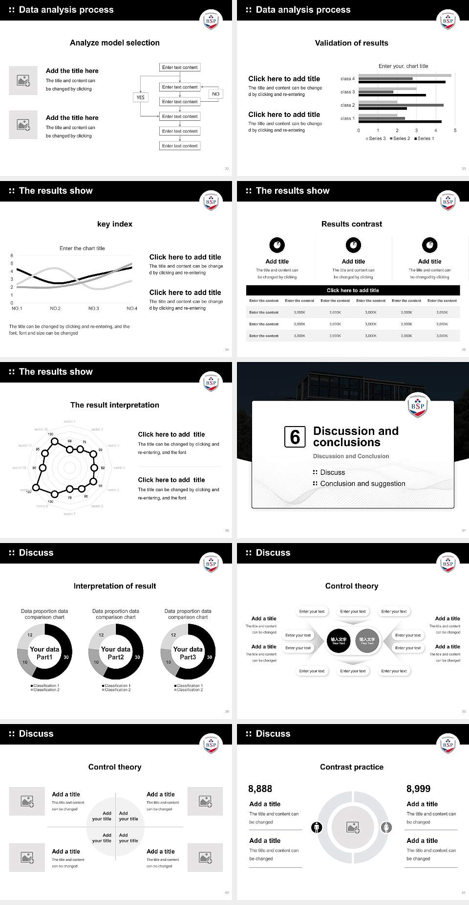 BSP Business and Law School – University of Management and Law Graduation Thesis Defense PPT Template4:3 ratio PPT effect preview image5