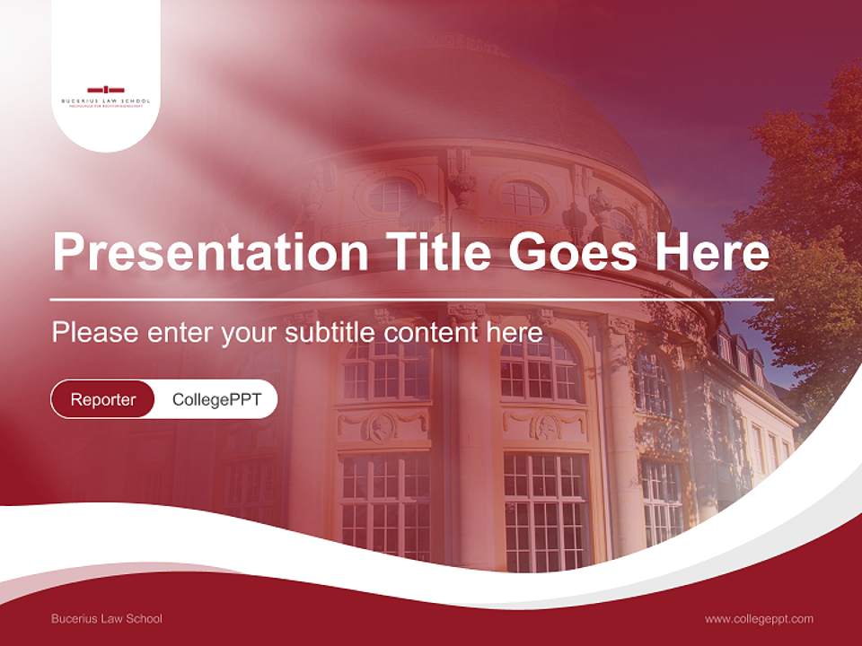 Bucerius Law School Lecture Sharing and Networking Event PPT Template4:3 ratio PPT effect preview image4