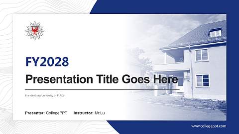 Brandenburg University of Police Academic Presentation/Research Findings Report PPT Template
