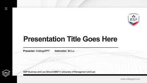 BSP Business and Law School – University of Management and Law Thesis Proposal/Graduation Defense PPT Template